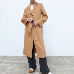 ZARA belated wool blend coat